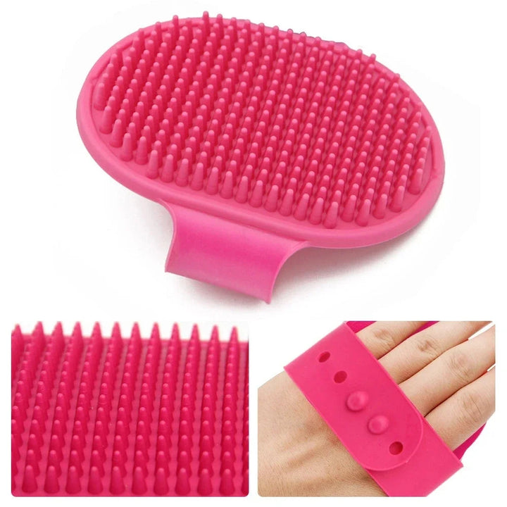 Pet Silicone Bath Brush Hair Grooming Massage Tool Cat Dog Soft Bathroom Washing Gloves Pet Accessories