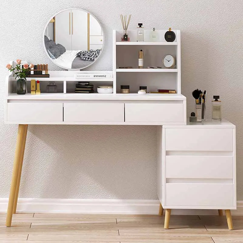 Wood Luxury Dressing Table Storage Organizer Wooden Modern Dresser Makeup Stand Lacquer Schminktisch Furniture Comfortable