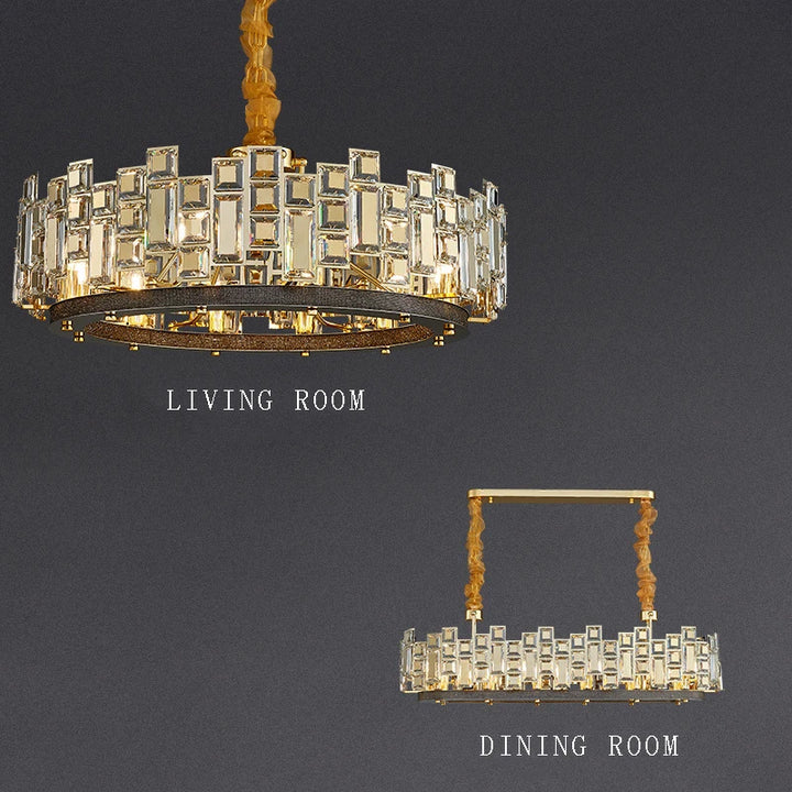 Modern Black Gold Crystal Ceiling Chandelier Lighting Home Decor Luxury Led Lustres for Living Room Bedroom Classic Hanging Lamp