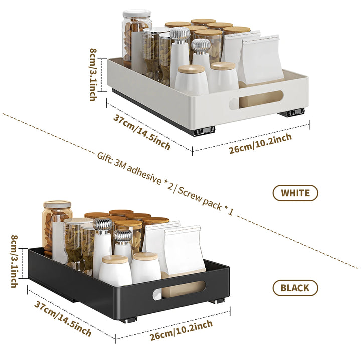 1pc,Cabinet pull-out storage rack,Slide-out drawer under sink,Kitchen supplies storage rack,kitchen accessories