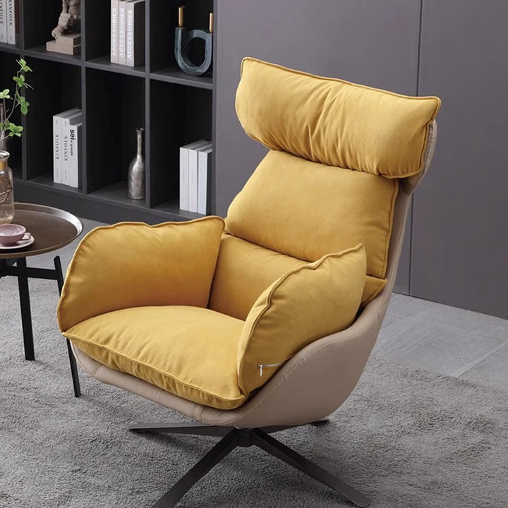 Unique Yellow Chairs Restaurant French Hotel Back Rest Nordic Reading Chair Armrests Office Fauteuil Salon Home Decoration