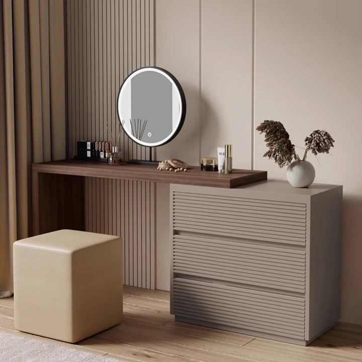 Coffee Make Up Dressers Vanity Table Mobile Brown Storage Organizer Dressers Drawers Penteadeiras De Maquiagem Toilet Furniture