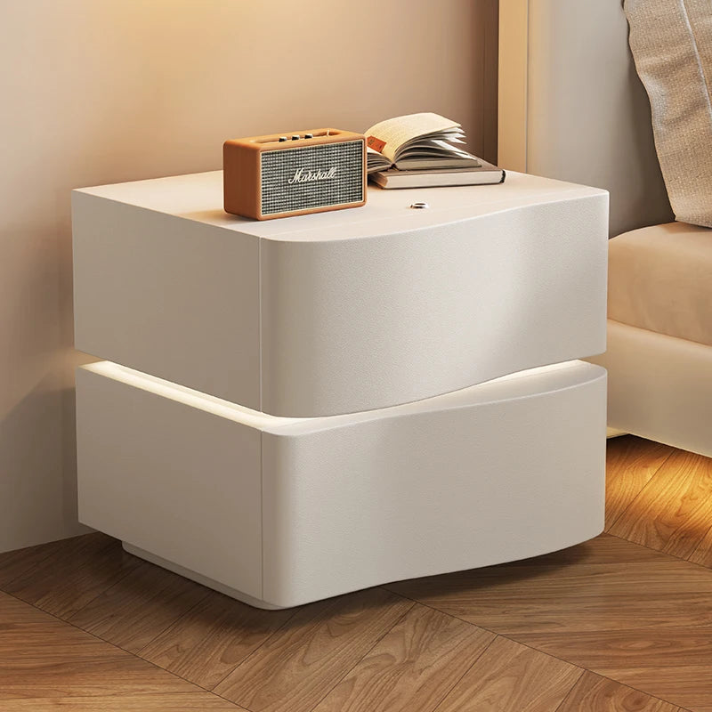 Square Nightstand Designer Chest Italian Drawers Side Table Luxury Closets Cabinets Table De Chevet Intelligente Furniture