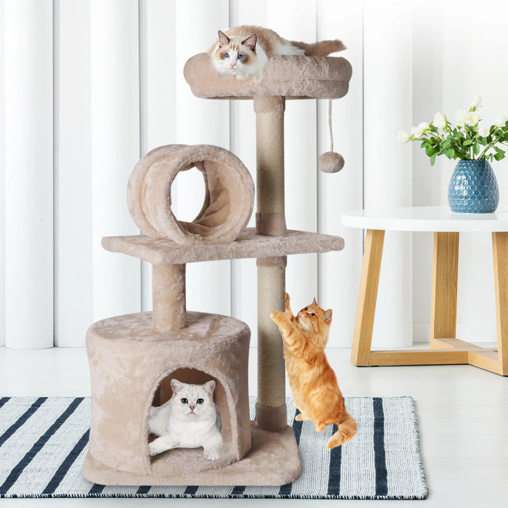 Multi-layer Cat Scratcher Tree Toys Pet Cat House Furniture Scratching Post for Pet Cat Activity Center Cat Trees Towers