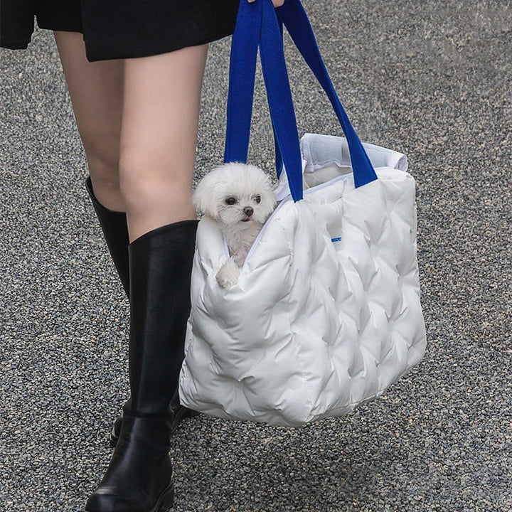 Outdoor Pet Carrier Bag Luxury Portable Puppy Carrier White Cat Handbag Travel Car Pet Transport Backpack for Small Dogs Gifts