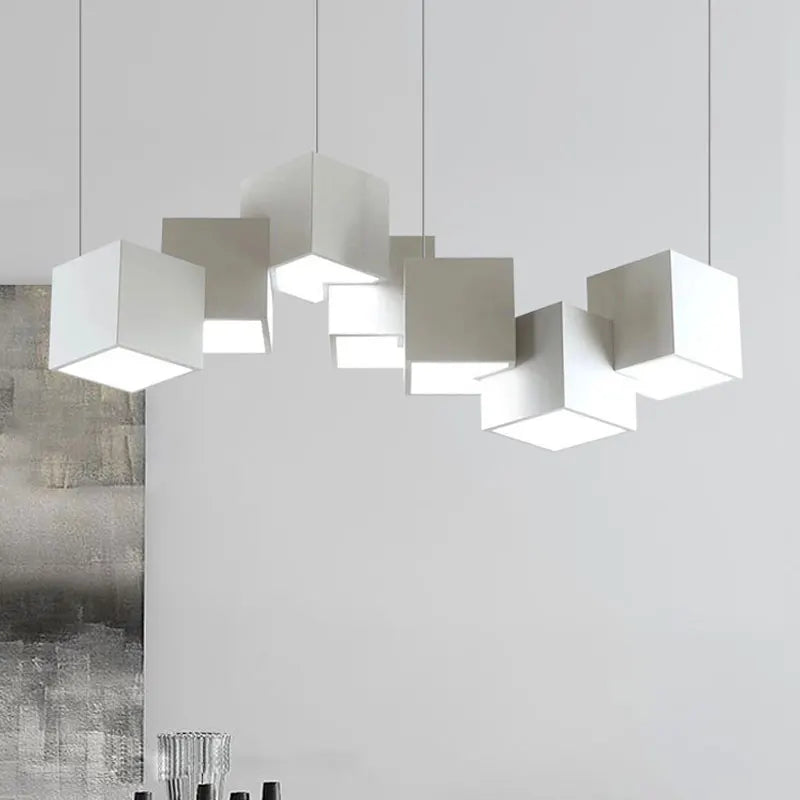 Modern LED Simple White Design Style Chandelier For Dining Room Table Kitchen Bar Bedroom Living Room Ceiling Lamp Pendant Light