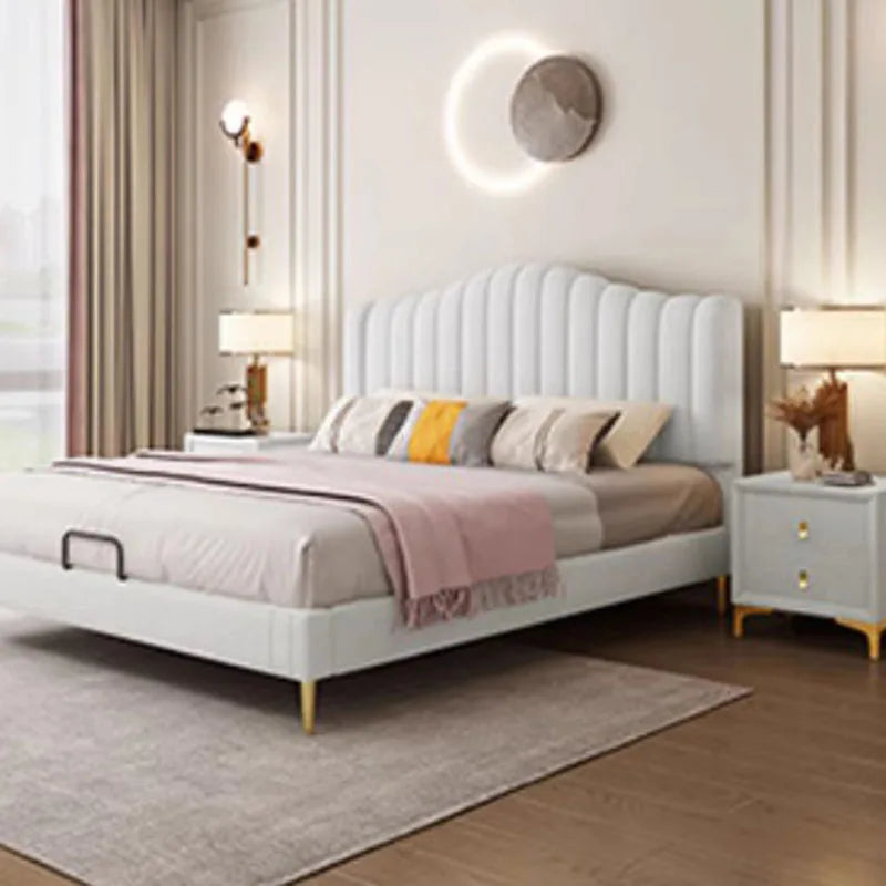 Whitr Designer Soft Bed Modern Cheap Large Master Headboards Frame Bed King Sleeping Muebles Para Dormitorio Nordic Furniture