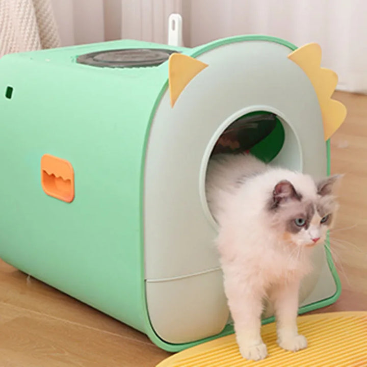 House Cage Cat Litter Box Scratcher Supplie Bathroom Fully Enclosed Shovel Training Cat Toilet Scoop Caja Arena Gato Pet Product