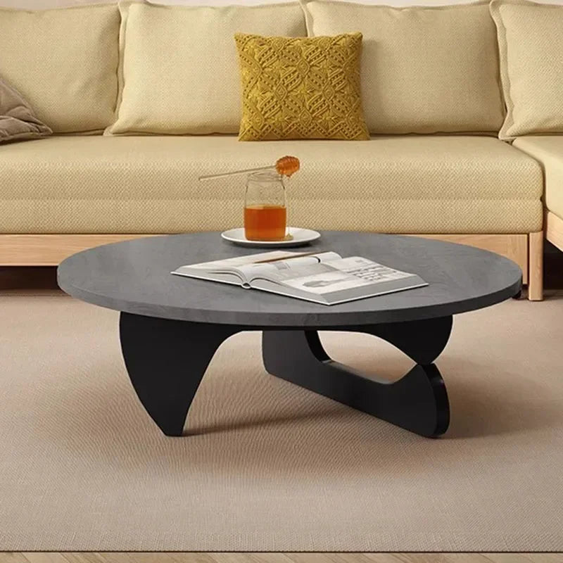 Storage Black Coffee Tables Drawers Transparent Floor Modern Round Side Table Modern Design Apartamento Mesa Auxiliar Furniture