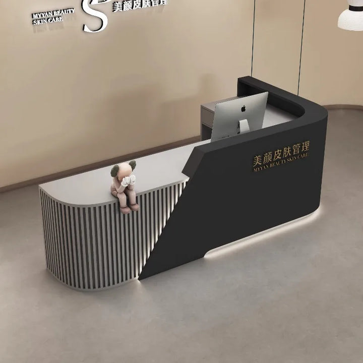 Salon Front Desk Beauty Salon Bar Counter Grocery Store Customized Reception Desk Luxury Comptoir De Caisse Bar Furniture