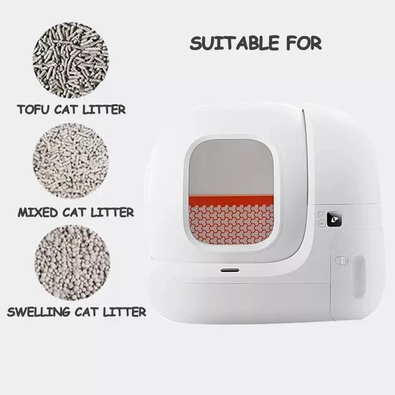 MiFunny 76L Cat Litter Box Large Capacity Intelligent Filter Pets Sand Box Self-cleaning Cats Automatic Self Cleaning Toilet WC