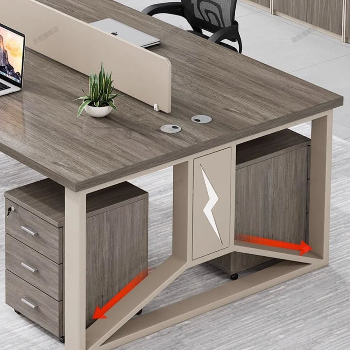 Staff Computer Office Desks Workbench Modern Single Laptop Office Desks Table Write Escritorio Ordenador Work Furniture QF50OD