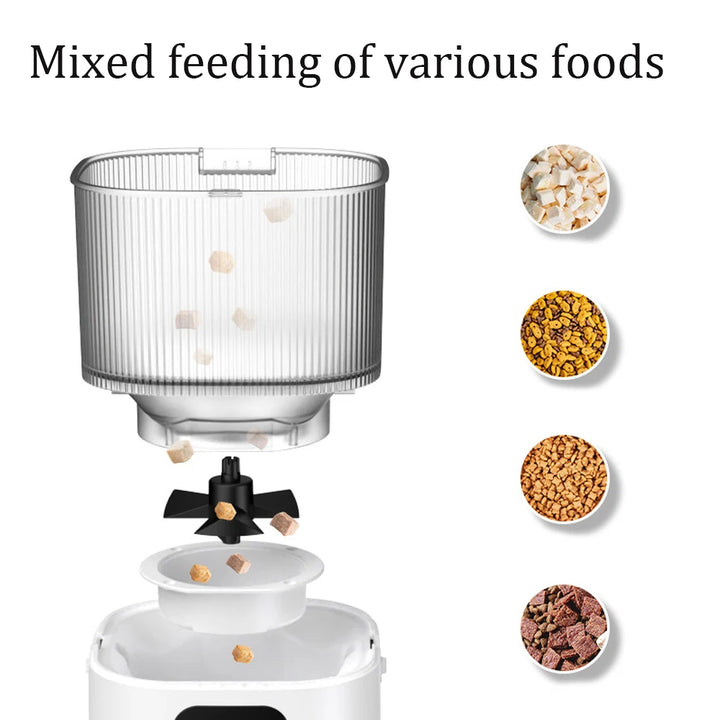 Automatic Cat Feeder With Camera Video Cat Food Dispenser Pet Smart Voice Recorder Remote Control Auto Feeder Pet Feeder