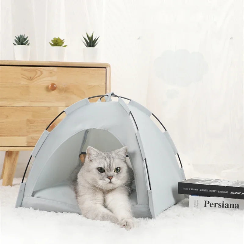 Cat Tent Dog Bed Pet Teepee with Cushion for Dog Kennel Indoor Cat Nest Cat Bed for Kitten Puppy Cave Dog House Pet Sofa