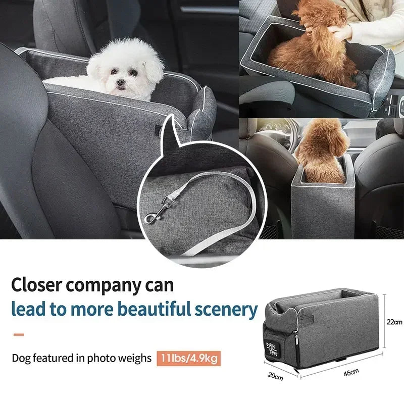 Portable Cat Dog Bed Travel Central Control Car Safety Pet Seat Transport Dog Carrier Protector For Small Dog Chihuahua Teddy 10d