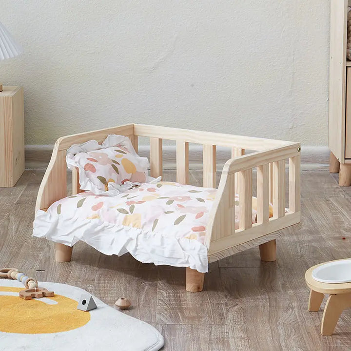 Solid Wood Dog Kennel Dog Bed Smooth Teddy Dog Kennel Golden Retriever Detachable Pet Bed Solid Wood Cat Kennel Supplier