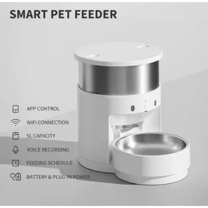 PETKIT Automatic Pet/Cat/Dog Feeder With Timing Smart Pet Feeder For Cat/Dog,With Wifi Intelligent Food Dispenser 3L/5L Bowl