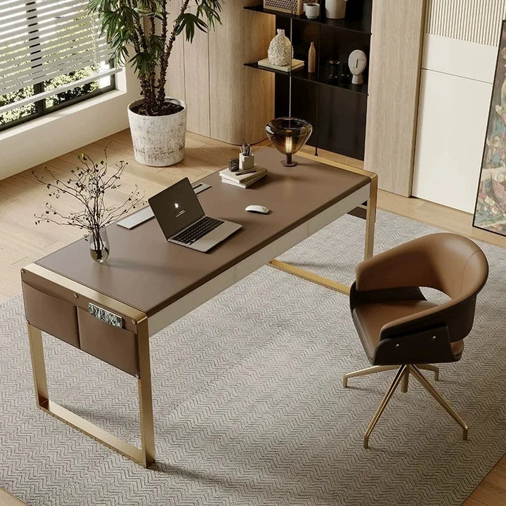 Italian Light Luxury Office Desks Modern Simple Domestic Study Living Room Design Office Desks Escritorios Work Furniture QF50OD