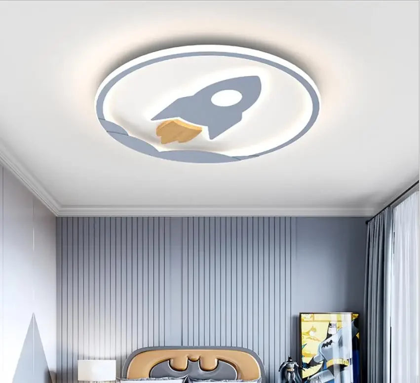 Creative cartoon led small bedroom ceiling lamp simple kindergarten lamp personality rocket lamp children's room lamp