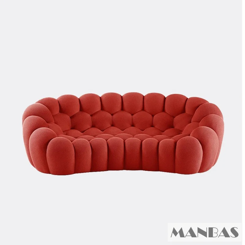 Upgrade Your Living Room with MANBAS Fabric Sofas - Stylish Bubble Couch Designer Cloud Sofa Sets Fluffy Cloth Couch