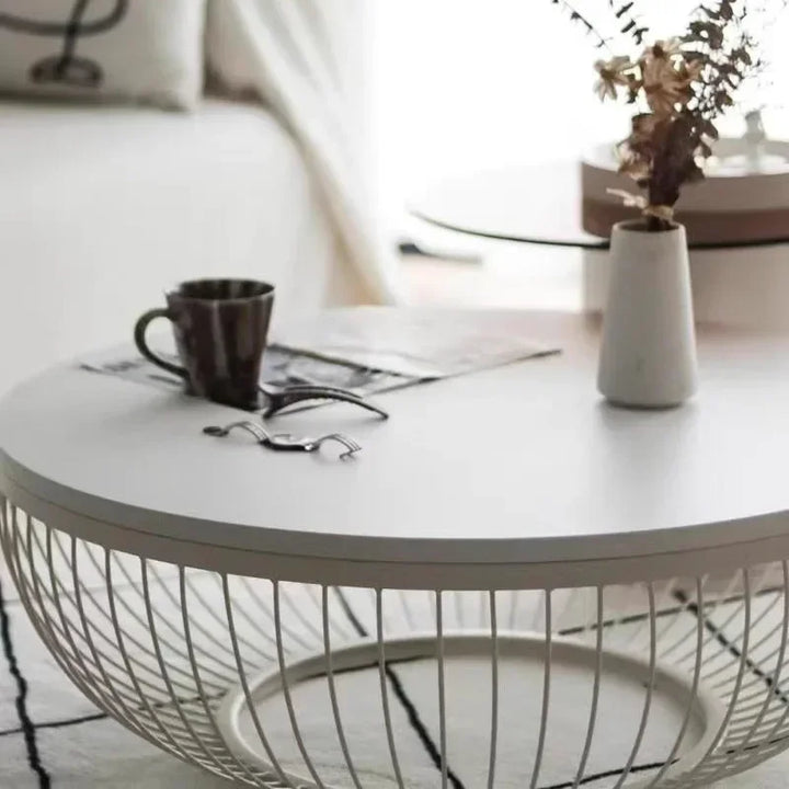 Round Design Nordic Coffee Table Sets Clear Aesthetic Floor Low Coffee Table Mobile Balcony Mesas De Centro Para Sala Furniture