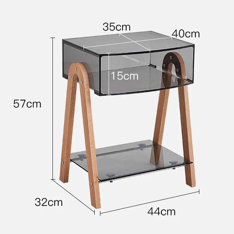 Small Space Luxury Nightstands Nordic Transparent Storage Low Outdoor Pretty Bedside Table Simple Design Nachttisch Furniture