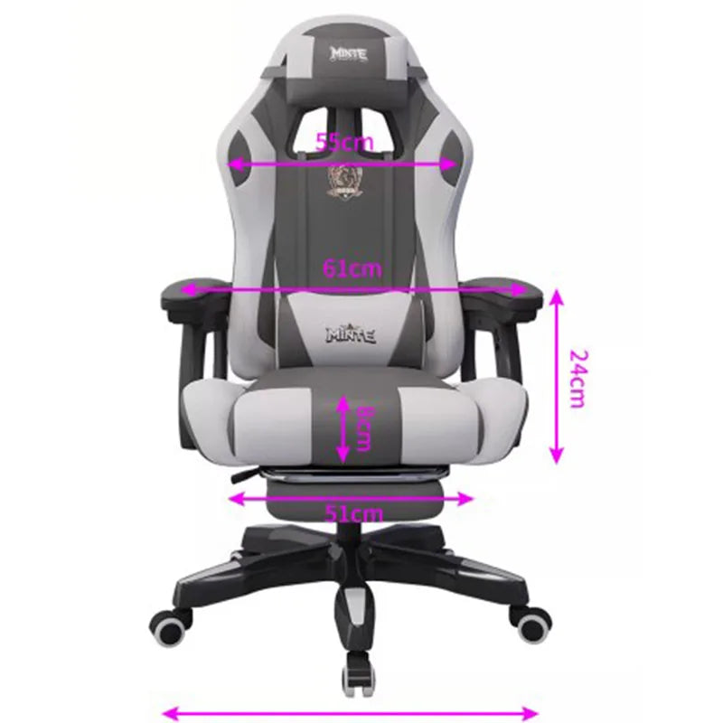 Adjustable Fancy Office Chair Footrest Design Modern Reclining Computer Chair Leather High Back Sillon Oficina Cute Furniture