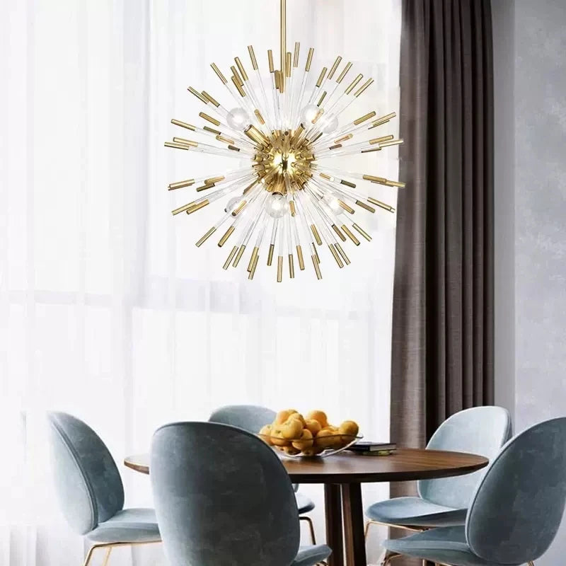 Nordic LED Chandeliers Dandelion Hanging Pendant Lighting Fixtures Living Dining Room Restaurant Luxury Decor LED Ceiling Lustre