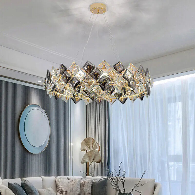 Enhance Your Living Room with Luxury Modern Pendant Lights - Luster Crystal LED Ceiling Chandelier with Bedroom Decor