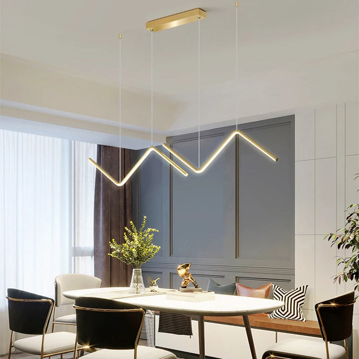 Minimalist LED Pendant Lights Gold Black Hanging Chandeliers Living Room Restaurant Kitchen Office Home Decor Suspension Lustre