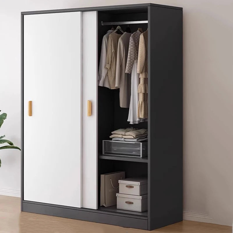 Organizer White Wardrobes Clothing Rack Luxury Wooden Simple Cabinets Apartment Bedroom Mueble Para Colgar Ropa Home Furniture