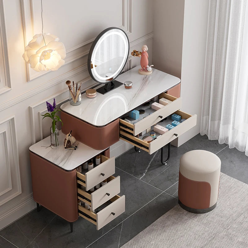 Makeup Mirror Dressers Desk Light Console Coffee Organizer Dressers Storage Drawers Coiffeuse De Chambre Home Furniture WJ25XP