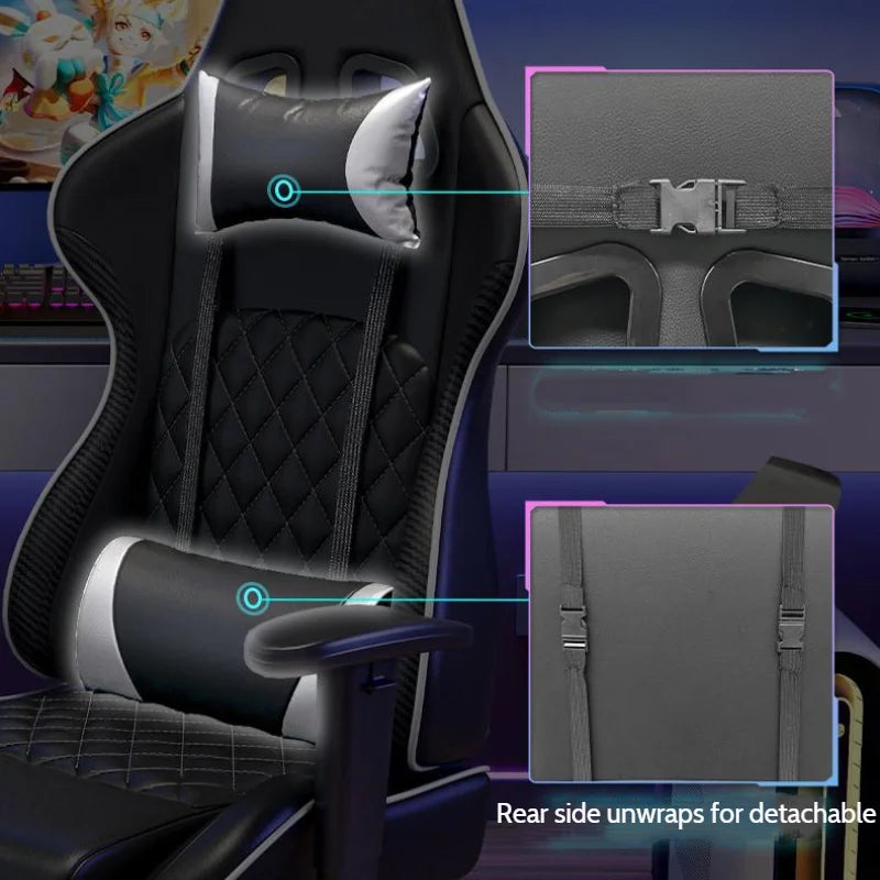 의자 Home Comfort Sedentary Gamer Chair,Office PVC Leather Chair,Leisure Lazy Sofa Chair,Can Lie E-Sports Computer Gaming Chair