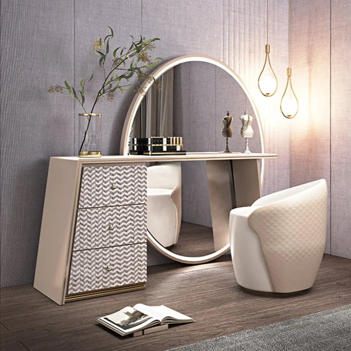 Dressing Table Size Family Bedroom High-grade Dressing Table Modern Light Luxury Net Red Ins Solid Wood Toaletka Furniture