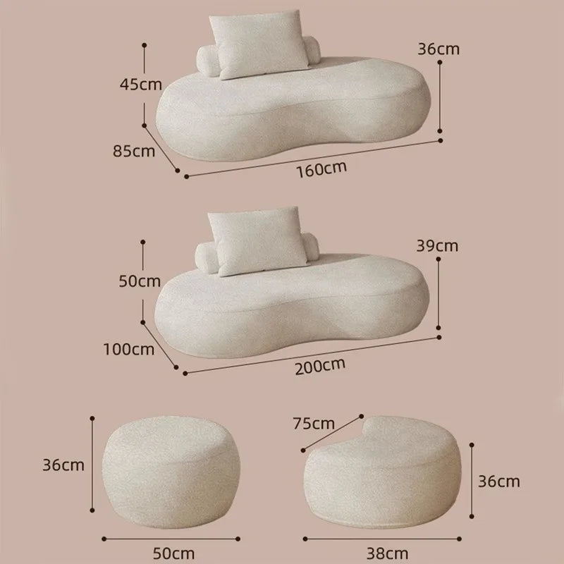 White Sofa Patch Cloth Sectional Grande Modular Office Simple Back Support Design Reception Sofa Relax Fauteuil Home Furniture