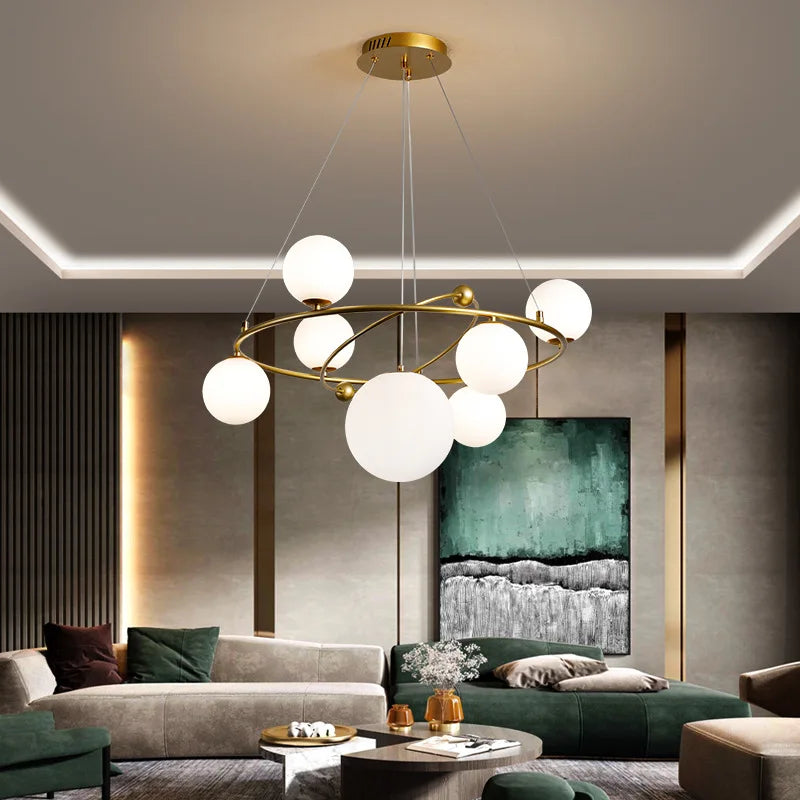 Nordic Modern Atmosphere Magic Bean Pendant Ceiling Lamp Living Room Suspension Restaurant Creative chandeliers Light Fixtures