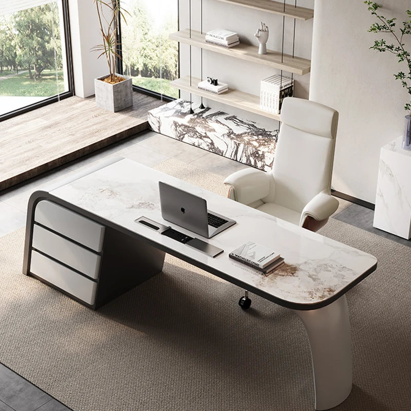 Modern Computer Desk Table Luxury Organizers Nordic Boss Table Coffee Italian Escritorio Plegable De Pared Office Furniture