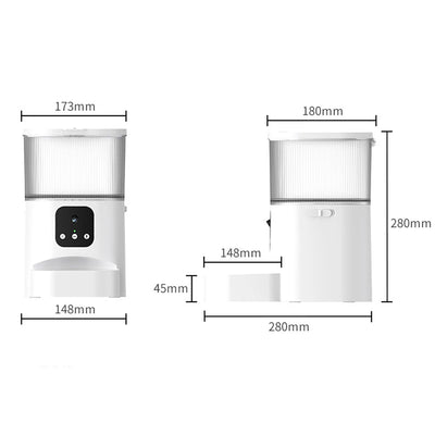 Automatic Cat Feeder With Camera Video Cat Food Dispenser Pet Smart Voice Recorder Remote Control Auto Feeder Pet Feeder