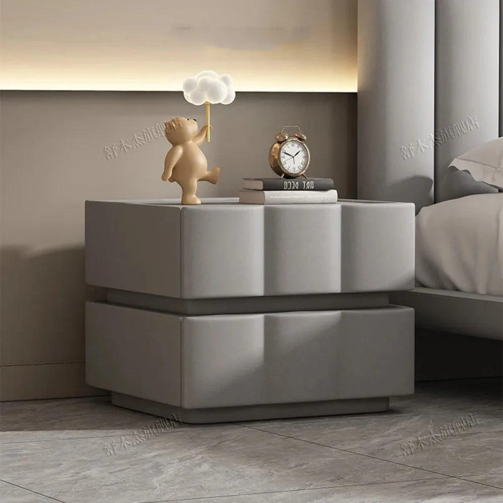 Modern Nordic Bedside Storage Nightstand - Aesthetic European Design