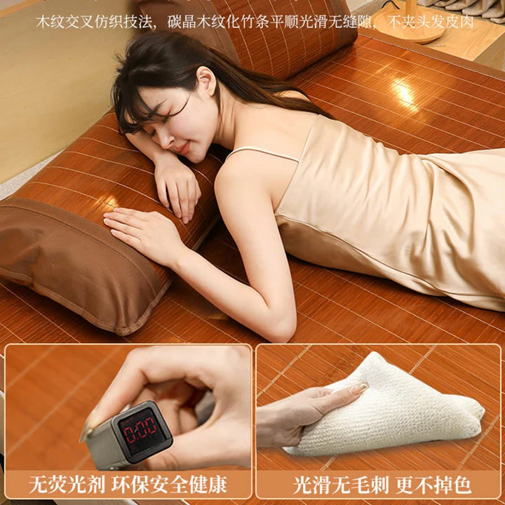 Mat Bamboo mat summer straw mat ice silk mat student dormitory single bed both winter and summer collapsible bed mat