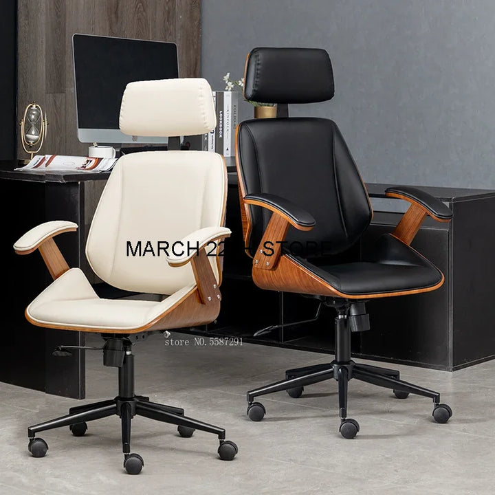 Office Gaming Chairs Modern Home Furniture Lift Swivel Backrest Chair Leather Comfortable Computer Boss Armchair Ergonomic