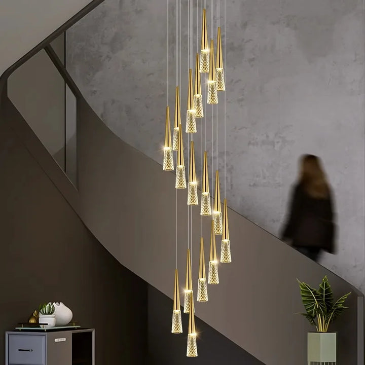 Nordic home decoration, stair chandelier, living room and dining room Pendant lights, ceiling light, indoor lighting