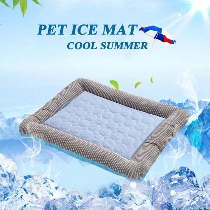 Pet cooling mats summer cold dog mats cooling products small and medium-sized dog ice silk dog cat mats pet supplies