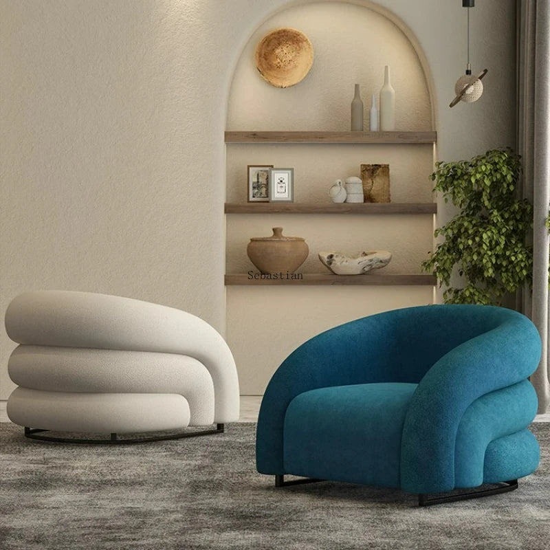 Internet celebrity light luxury single chair Nordic leisure small apartment living room, bedroom, balcony, lazy sofa chair