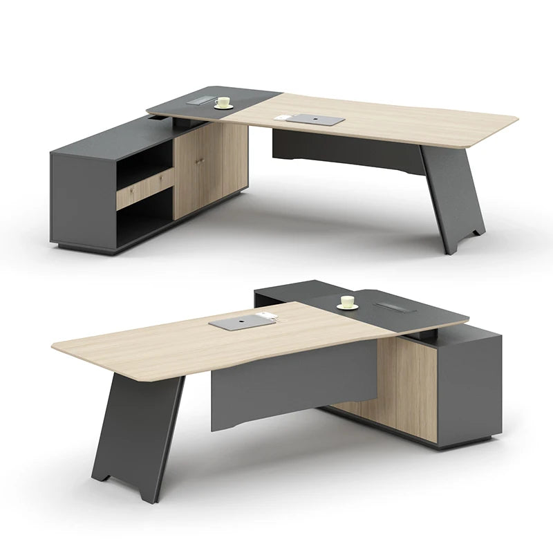 Luxury Executive Modern Office Computer Desk L Shaped Office Furniture Desk