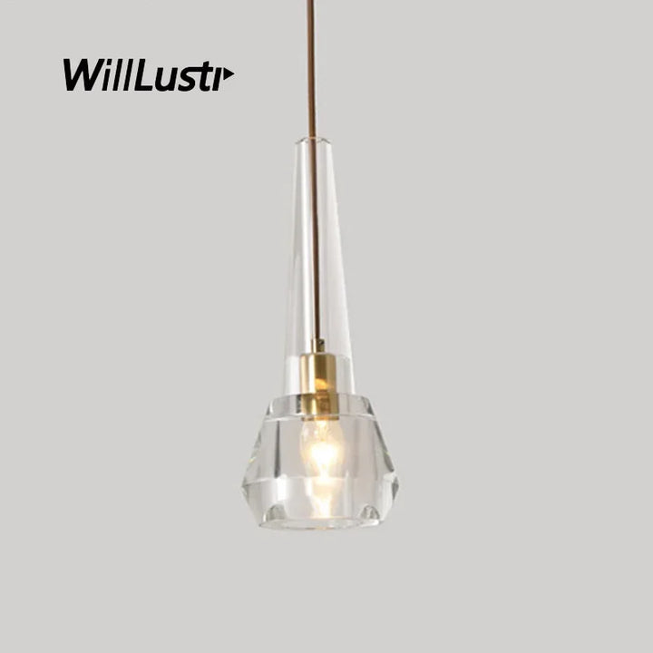 K9 Crystal Pendant Lamp Creative Wine Bottle Suspension Light Hotel Bar Cafe Dining Bedroom Copper Hanging Ceiling Chandelier