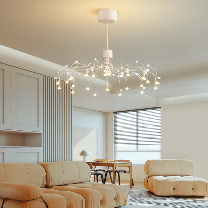 Living Room Ceiling Decor Chandelier Lights Nordic Indoor Lighting Spider Chandelier Modern Creative LED Iron Ceiling Fixtures