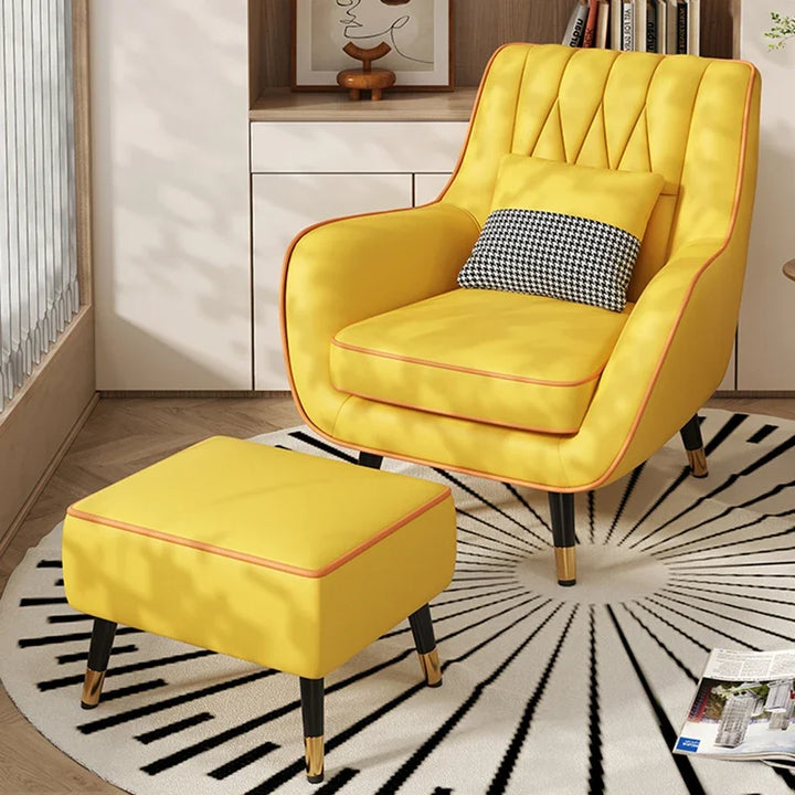 Armchair Luxury Recliner Chairs Sofa Living Yellow Individual Foldable Chair Creative Sedie Sala Pranzo Modern Furniture