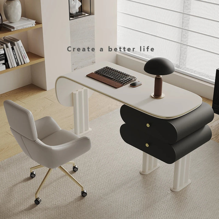 Modern Minimalism Office Desks Luxury Design Study Domestic Writing Computer Office Desks Escritorios Work Furniture QF50OD