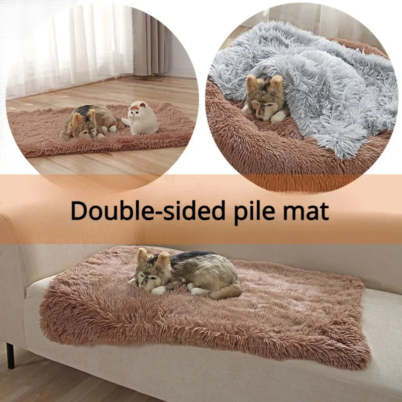 Plush Fleece Blanket for Dog, Soft, Warm, Bed, Sofa, Pet Sheet Sleep Lounger